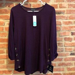 Stitch Fix Fortune + Ivy dark purple women's top